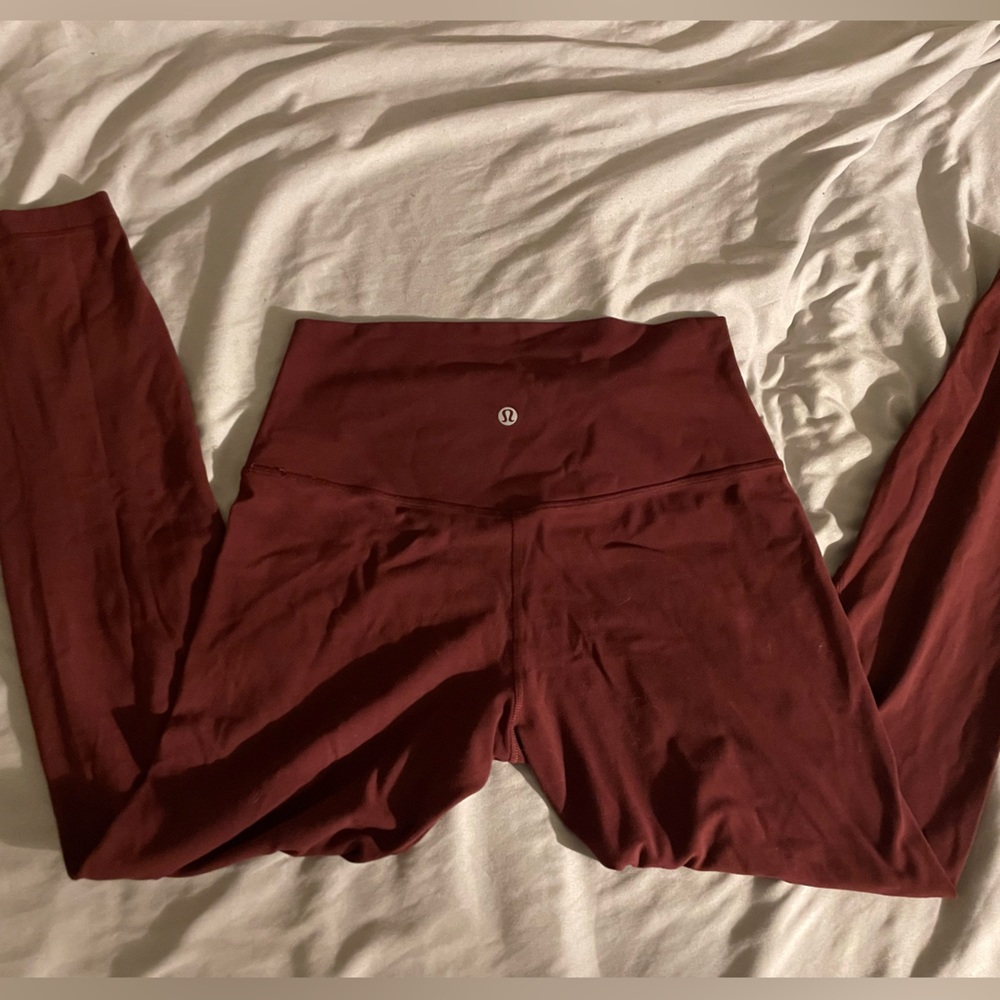 Burgundy Lululemon Align Leggings